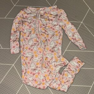 Posh Peanut Pink Swans Kids One Piece